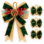 Combo Navideño Rustico Verde Pino x 4 Unid.