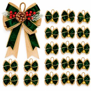 Combo Navideño Rustico Verde Pino x 20 Unid.