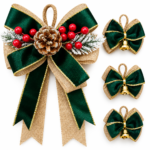 Combo Navideño  Rustico Verde Pino x 4 Unid.